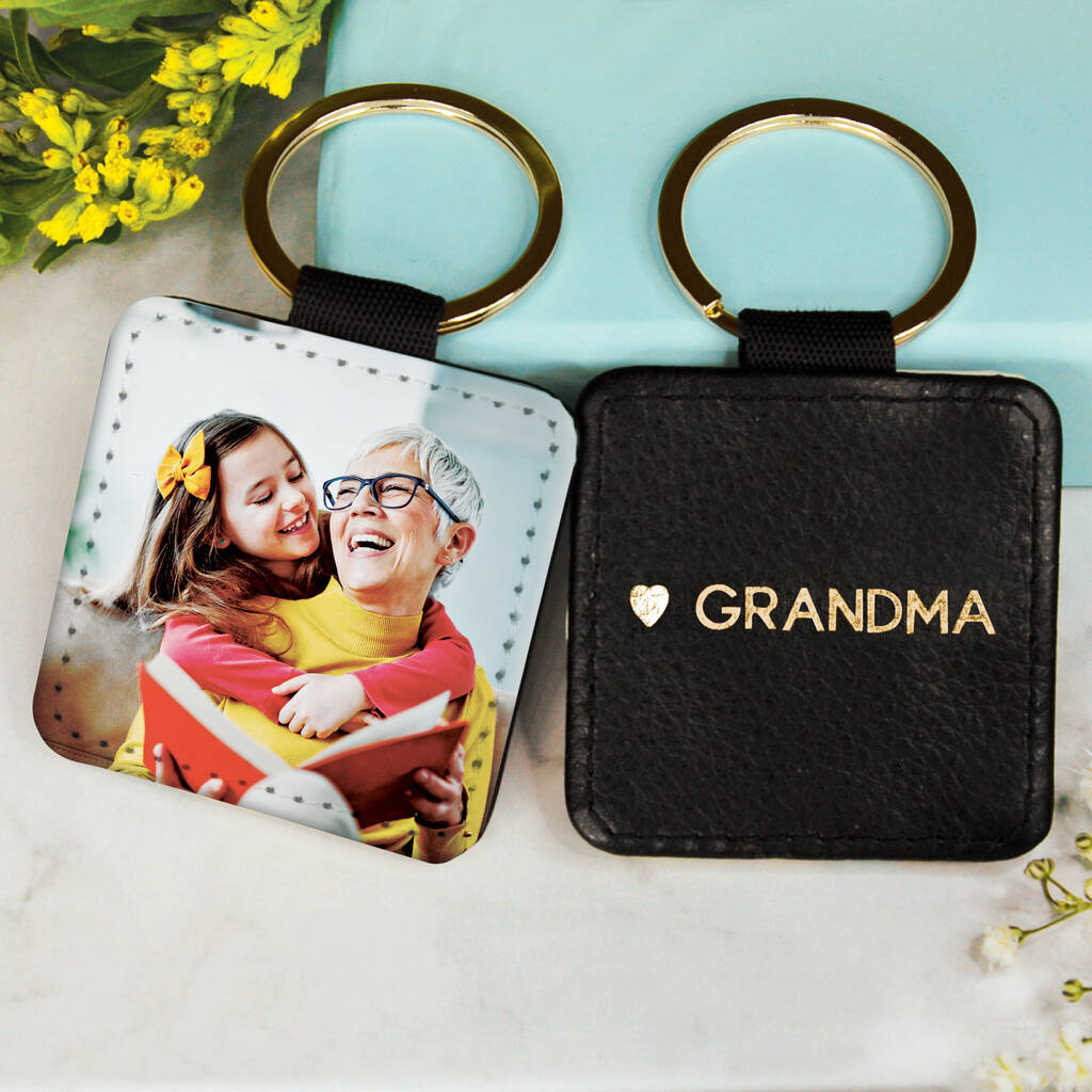 Personalised Grandma / Nanny Photo Keyring, 1 of 4