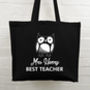 Personalised Tote Bag For Teacher's, Owl Cat Dog Design, thumbnail 2 of 6