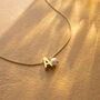 Sterling Silver Slide On Letter And Mini Pearl Necklace, thumbnail 4 of 11