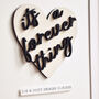 Personalised Wooden Art Print For Couple It's A Forever Thing, thumbnail 2 of 4