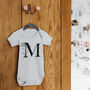 Initial And Birth Month Flower Babygrow, thumbnail 2 of 12