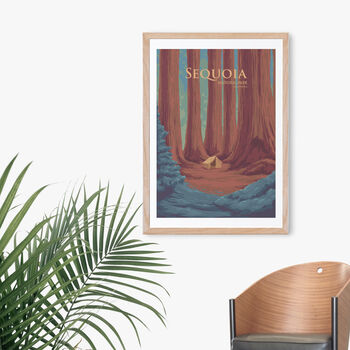 Sequoia National Park USA Travel Poster Art Print, 4 of 8