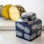 Indigo Pineapple Tea Jar, thumbnail 1 of 4