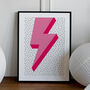 Lightning Bolt Art Print A1, A2, A3, A4, A5, A6, thumbnail 4 of 4