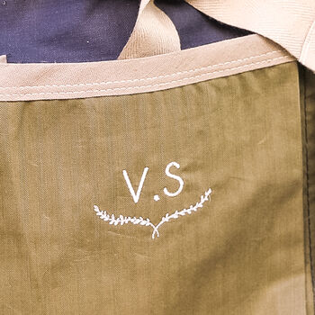Personalised Embroidered Organic Gardening Waist Apron, 2 of 8
