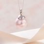 Pearl Pendant Necklace In Silver, thumbnail 2 of 8
