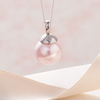 Pearl Pendant Necklace In Silver, 2 of 8