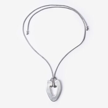Fluent Heart Silver Pendant, 2 of 6