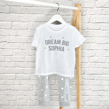 Dream Big Personalised Kids Star Pyjamas, 3 of 3