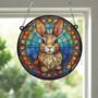 Rabbit Stained Glass Effect Suncatcher, thumbnail 3 of 6