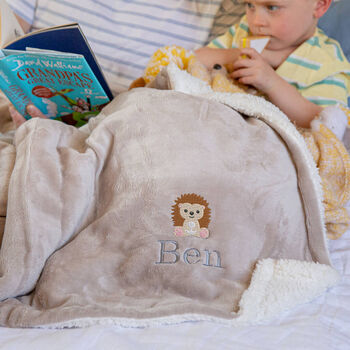 Children's Personalised Fox Sherpa Blanket, 8 of 8