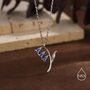 Enamel Bluebell Flower Pendant Necklace In Sterling Silver, thumbnail 1 of 12