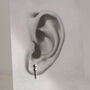 Sterling Silver Minimalist Baton Earrings, thumbnail 2 of 5