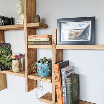 Reclaimed Wooden Wall Mounted Display Shelf, 4 of 8