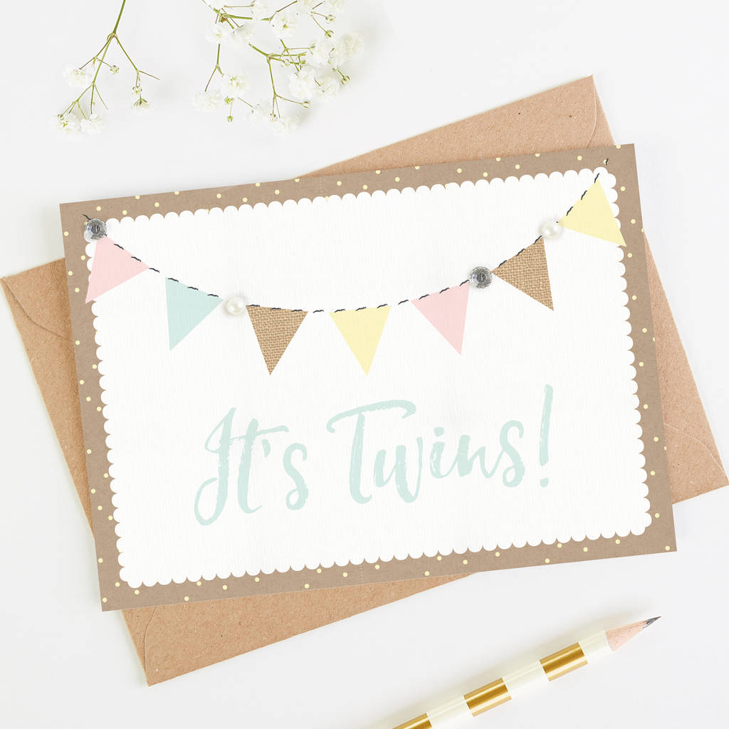 It's Twins New Baby Twins Card By Norma&Dorothy | notonthehighstreet.com