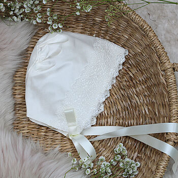 Olivia Christening Bonnet By Adore Baby