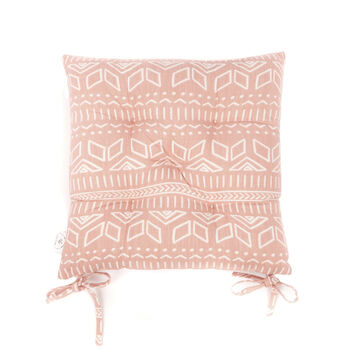 Iman Recycled Cotton Chair Pad In Pink, 2 of 2
