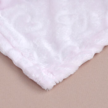 Personalised Heart Pink Baby Blanket With Moon, 6 of 6