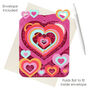 Pop Up 3D Hearts Swing Card Blank, thumbnail 2 of 5