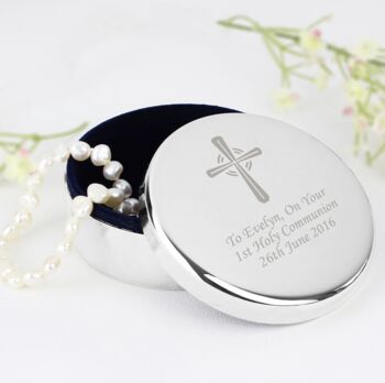 Personalised Cross Trinket Box, 2 of 3
