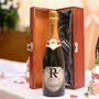 Personalised Champagne Gift With Pewter Monogram Label, thumbnail 1 of 5