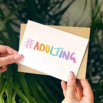 Funny Congratulations Card 'Adulting', 3 of 6