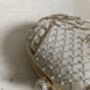 Gold Oval Embroidered Handcrafted Clutch Bag, thumbnail 10 of 10