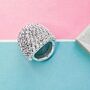 Sterling Silver Armadillo Statement Bubble Ring, thumbnail 4 of 6