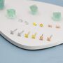 Extra Tiny Dotted Cluster Stud Earrings, thumbnail 2 of 12