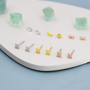 Extra Tiny Dotted Cluster Stud Earrings, 2 of 12