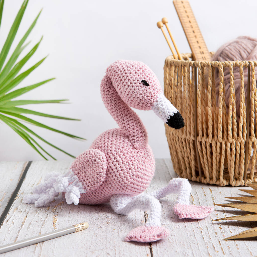 Freya The Flamingo Easy Cotton Crochet Kit, 1 of 9