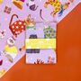 Christmas Lilac Cats Tea Towel, thumbnail 4 of 4