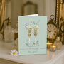 Champagne And Wildflowers New Year Card With Envelope, thumbnail 1 of 5