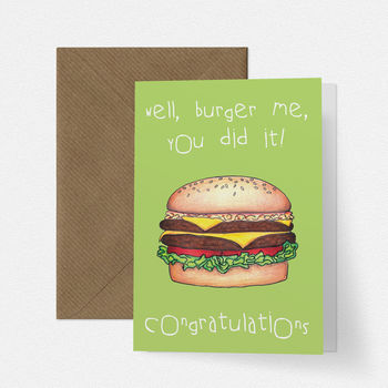 Burger Me Funny Congratulations Card, 2 of 2