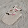 Pink, Black Tourmaline Silver Earrings, thumbnail 7 of 8