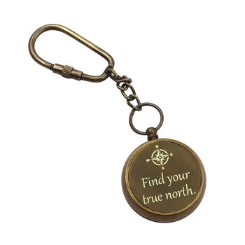 Personalised Bronze Compass Keyring, 11 of 12