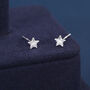 Sterling Silver Sunburst Star Stud Earrings, thumbnail 1 of 12