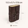 Handcrafted Vintage Leather Notebook With Lock For Writing, thumbnail 8 of 9