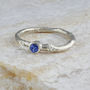 Choice Of Coloured Sapphire And Diamond Ring In Silver, thumbnail 1 of 7