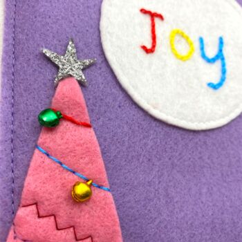 Purple Joy Christmas Banner/Pendant, 5 of 10