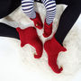 Crocheted Christmas Elf Boots, thumbnail 2 of 10