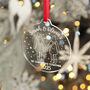 Pair Of 1st Christmas As A Couple Champagne Flutes And Decoration, thumbnail 5 of 7