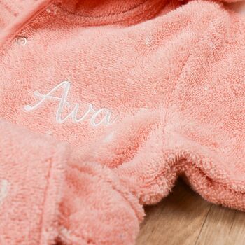 Personalised Trixie Lion Towelling Bathrobe, 4 of 10