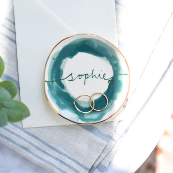 Personalised Watercolour Style Trinket Dish, 5 of 7