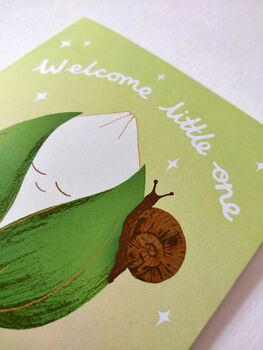 Welcome Little One Illustrated Greetings Card, 4 of 6