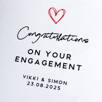 Personalised Red Heart Engagement Card, 4 of 8