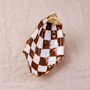 Hand Painted Brown Oyster Shell Trinket Dish, thumbnail 2 of 5
