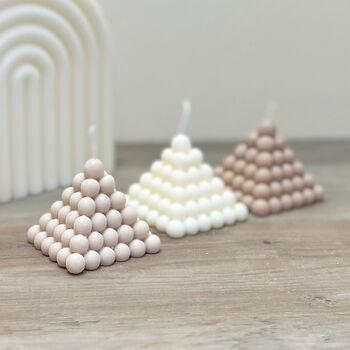 Pyramid Bubble Candle Triangular Pillar Candles, 3 of 12