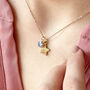 Star Charm Necklace With Star Birthstone, thumbnail 1 of 5