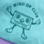 Cassette Tape Wind Up Club Embroidered T Shirt, thumbnail 2 of 3